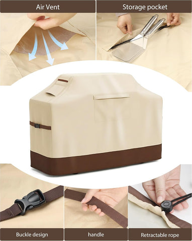 Vailge Grill Cover for Outdoor Grill & Waterproof 600D BBQ Cover 48 Inch