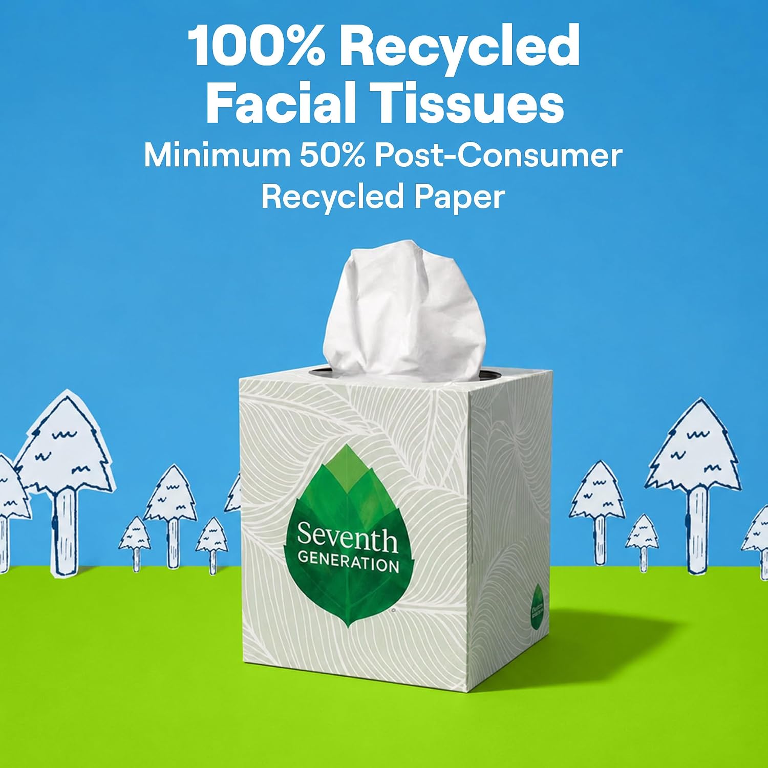 Seventh Generation Facial Tissue, 2-Ply Sheets, 85-Count Boxes (Pack of 36)