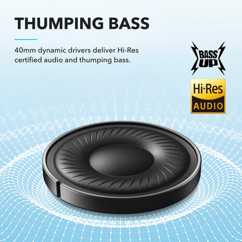 Soundcore by Anker Q20i Hybrid Active Noise Cancelling Headphones, Black