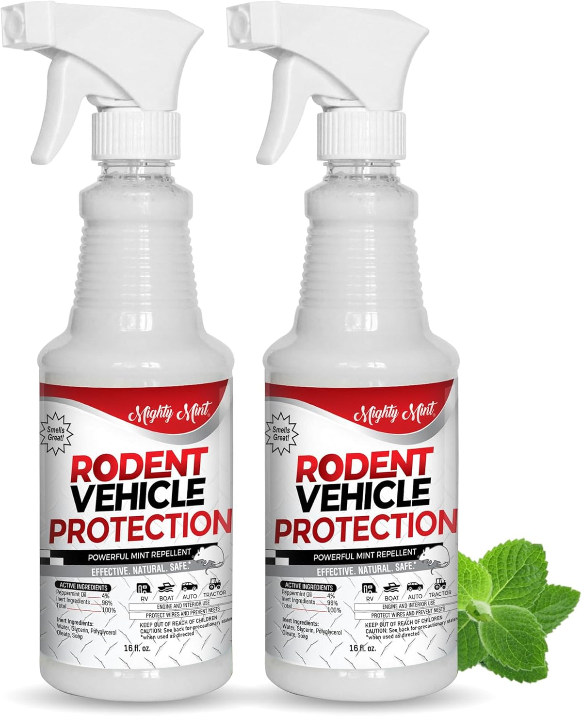 Mighty Mint Peppermint Oil Rodent Repellent Spray, 16 oz (Pack of 2)