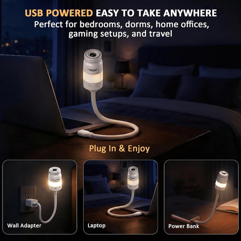 2 in 1 Galaxy Projector Night Light, Plug and Play HD Star Projector