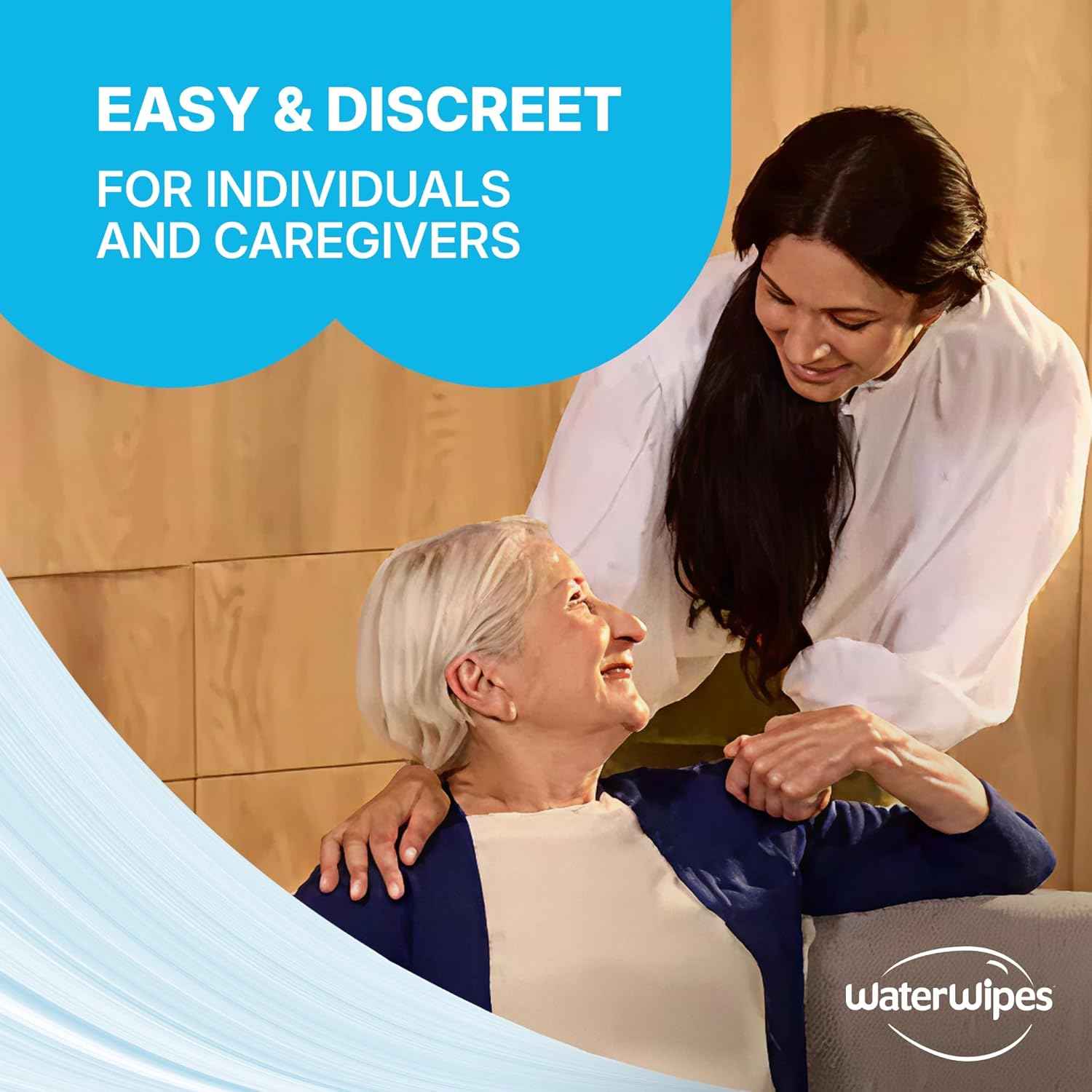 WaterWipes Sensitive Whole Body Cleansing Wipes, 99.9% Purified Water, XL Textured Wipes, Incontinence Care, Fragrance Free, 720 Count