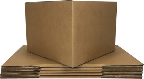 Amazon Basics Cardboard Moving Boxes for Packing and Shipping, Large Size, 20" x 20" x 15", Brown, 6-Pack