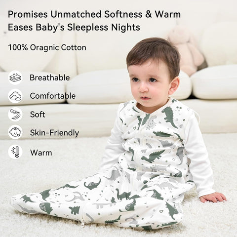 Unnivoll Baby Sleep Sack 0-6 Months 100% Organic Cotton 1.0 TOG