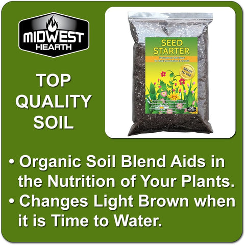 Seed Starter Soil Mix for Germination and Growth, Made in USA, 4 Dry Quarts
