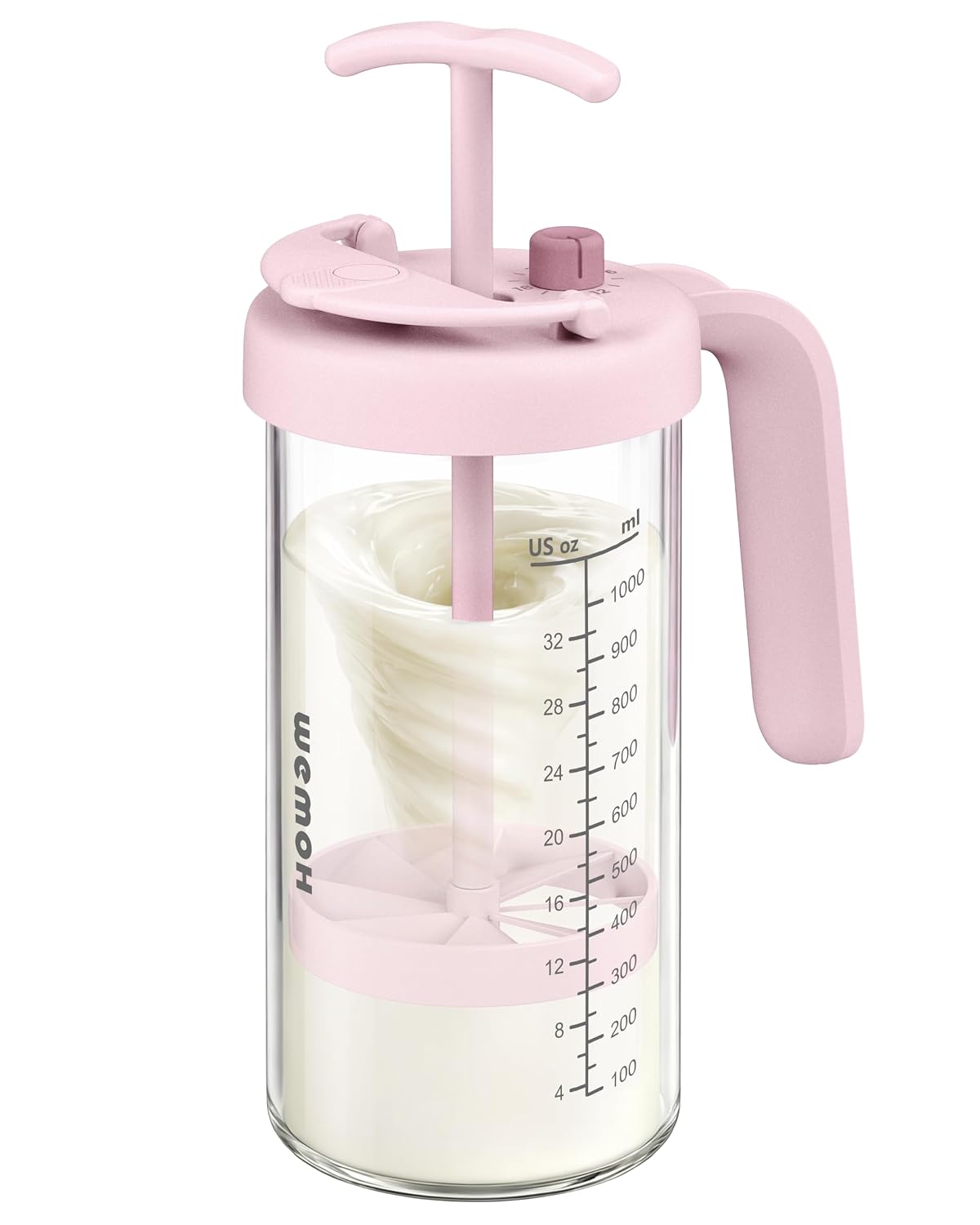 Borosilicate Glass Breast Milk Pitcher with Upgraded Mixer, 32oz