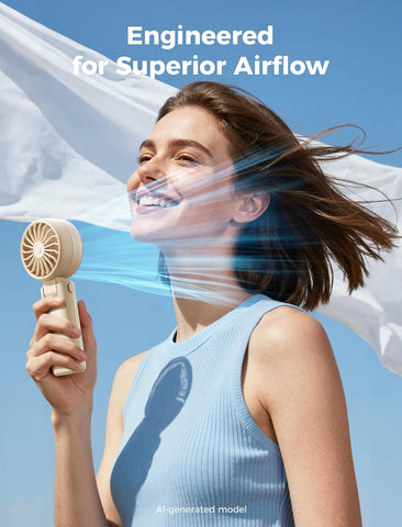 Aecooly Mighty Portable Handheld Fan 2 Pack | 20H Max Cooling Time