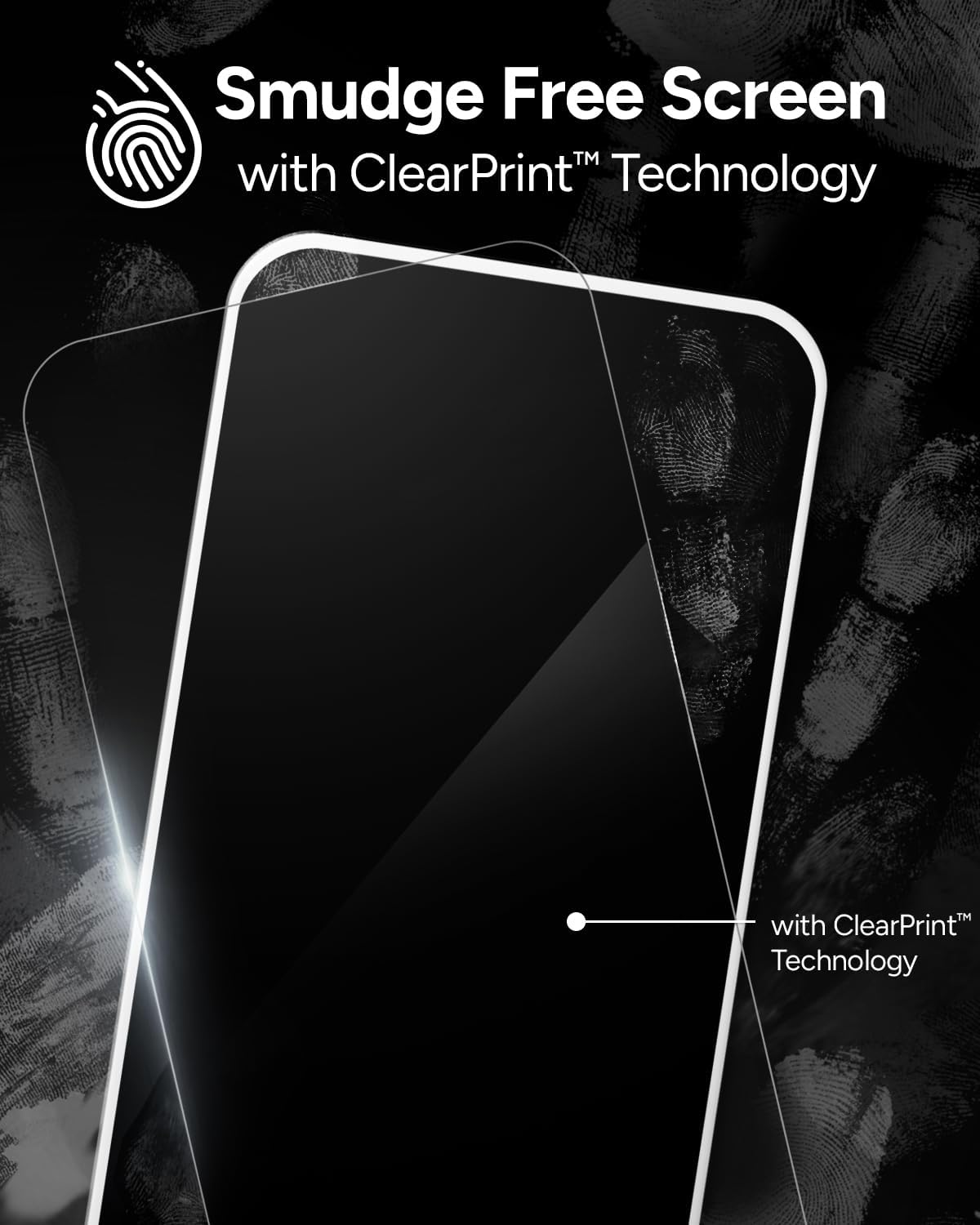 ZAGG Glass+ Screen Protector for iPhone 16 Pro Max – 3X Stronger Tempered Glass with Reinforced Edges, Scratch & Smudge Resistant, InvisibleShield, Easy Installation