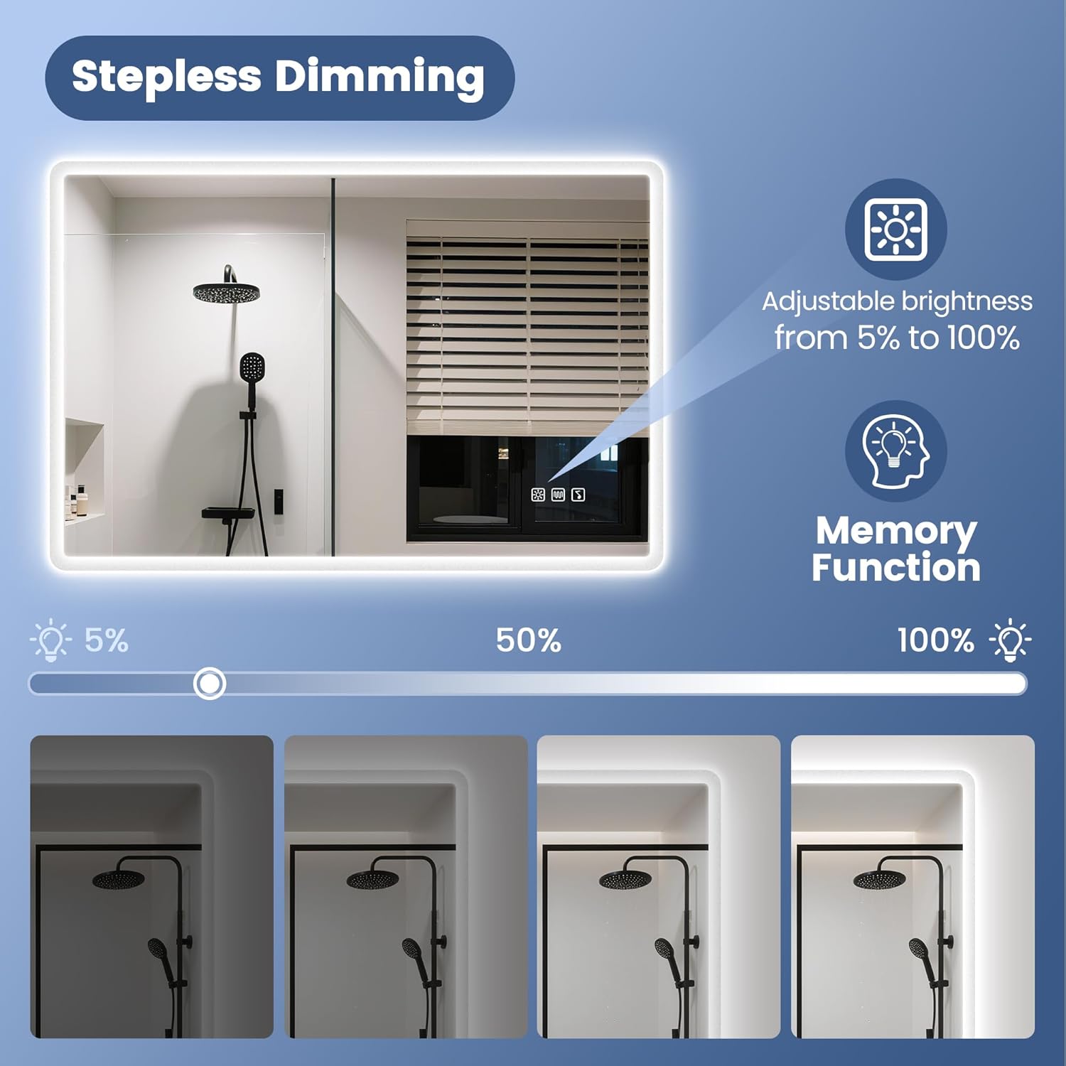 STARLEAD 24"x32" LED Bathroom Mirror with Bluetooth Speaker