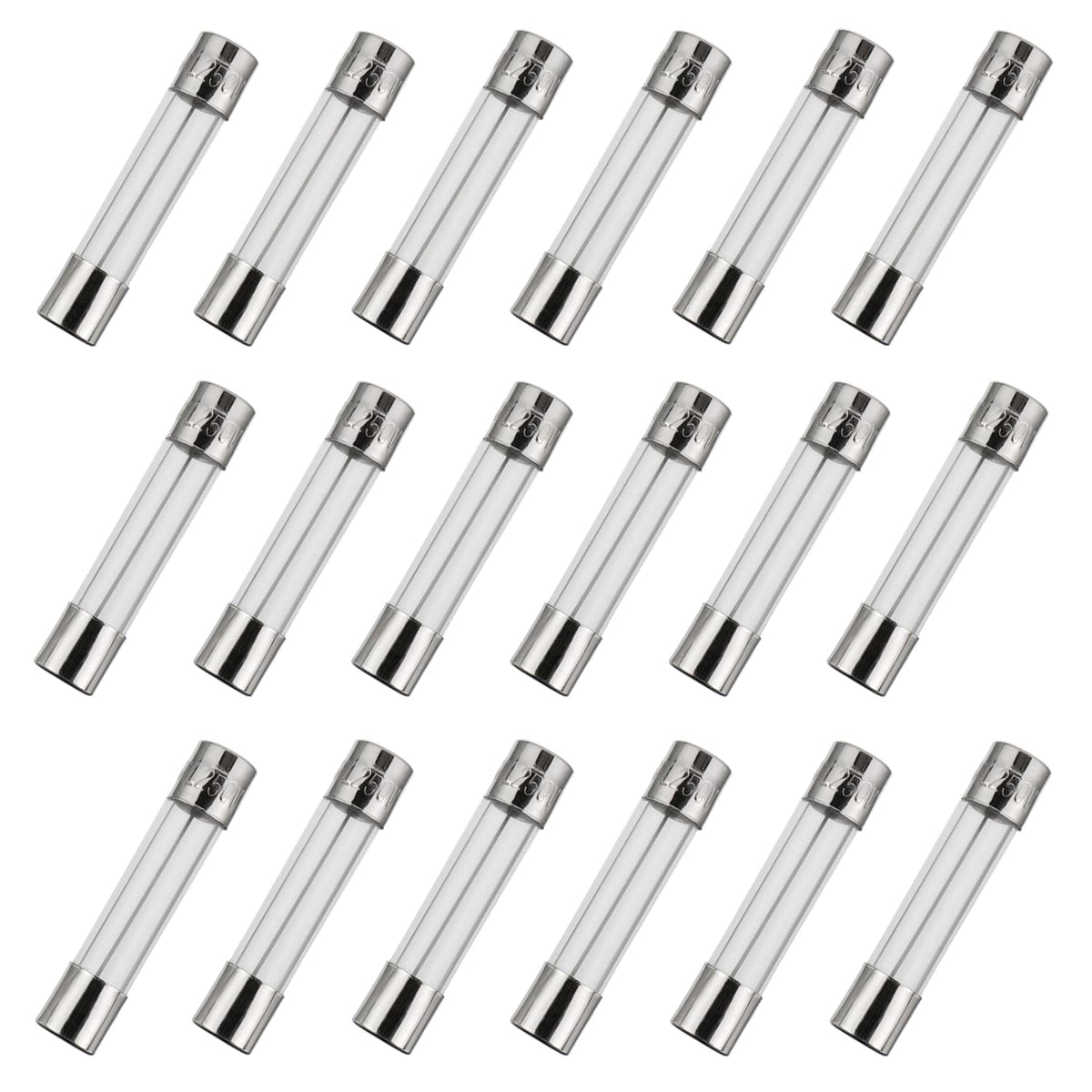 BOJACK 6x30mm 15 A 15 amp 250 V 0.24x1.18 Inch Volt F15AL250V Fast-Blow Glass Fuses(Pack of 18)