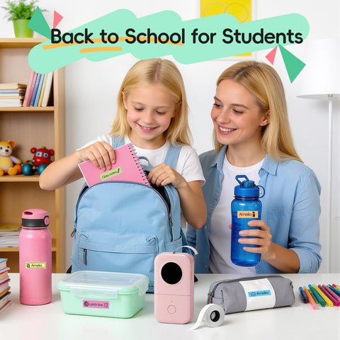 Phomemo Label Maker, Bluetooth Mini Portable Label Printer for Home School