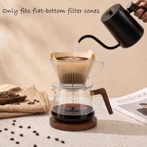 200 Count #4 Cone Coffee Filters, Unbleached Natural Paper Coffee Filters for 8–12 Cup Coffee Makers, Disposable #4 Cone Filters Compatible with Ninja Cuisinart, Drip Coffee Maker & Pour Over Brewers