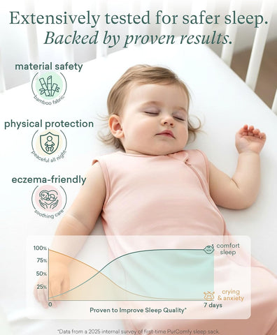PurComfy Summer Sleep Sack, 0.5 TOG Bamboo Viscose Baby Wearable Blanket