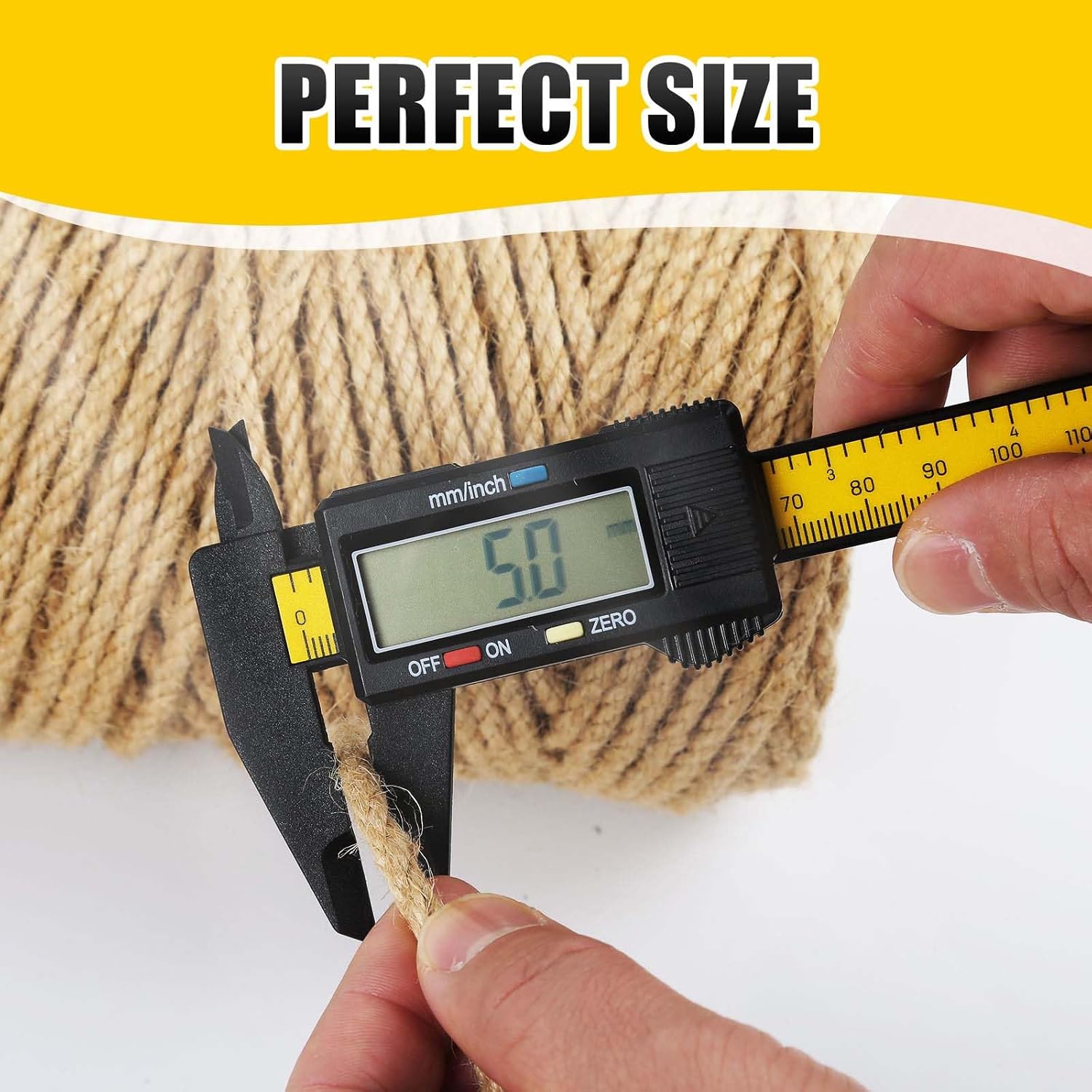 Natural Jute Twine, 5MM x 328FT Jute Rope Roll, Heavy Duty Thick Twine for Cat Scratching Post, Bundling, Gardening and DIY Crafts