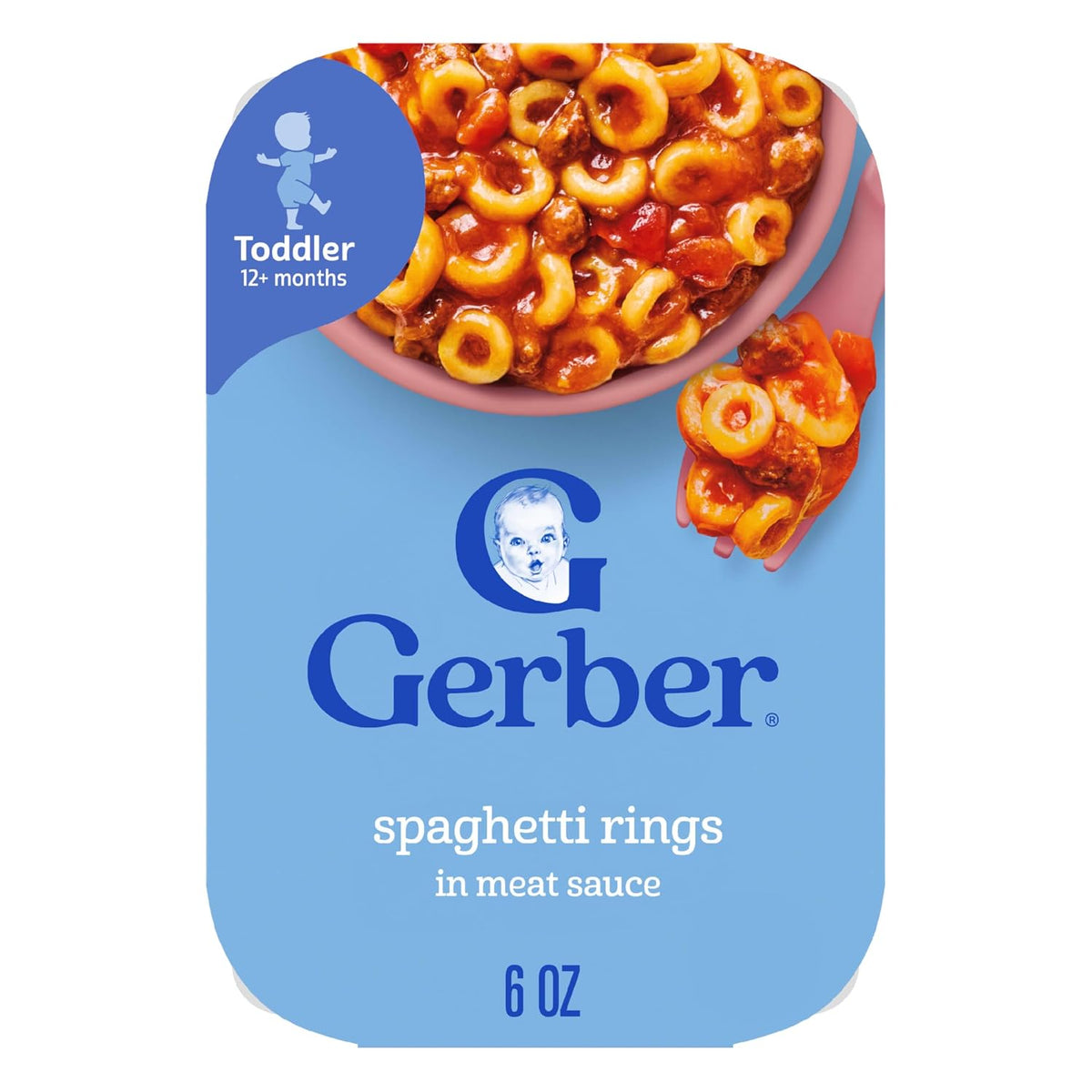 Gerber Toddler Spaghetti Rings in Meat Sauce, 6 Oz, 6 Pack