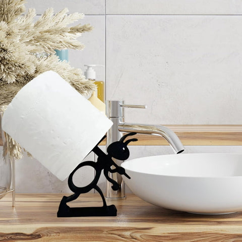 Funny Ant Toilet Paper Holder – Unique Ant Design Bathroom Decor, Toilet Paper Roll Stand for Bathroom, Rustic, Modern or Farmhouse Style, Fun Gift for Home, Friends & Family