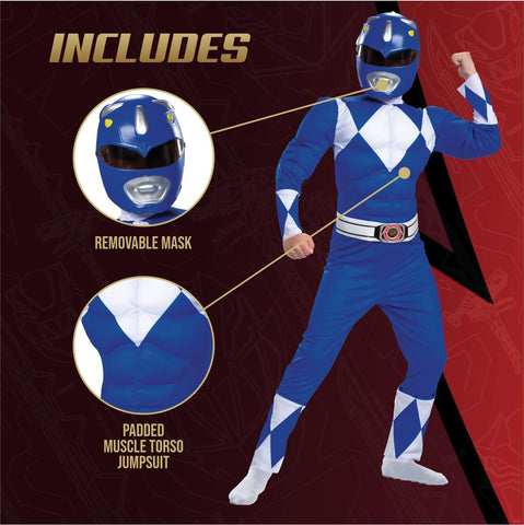 Power Rangers Boys Blue Ranger Costume
