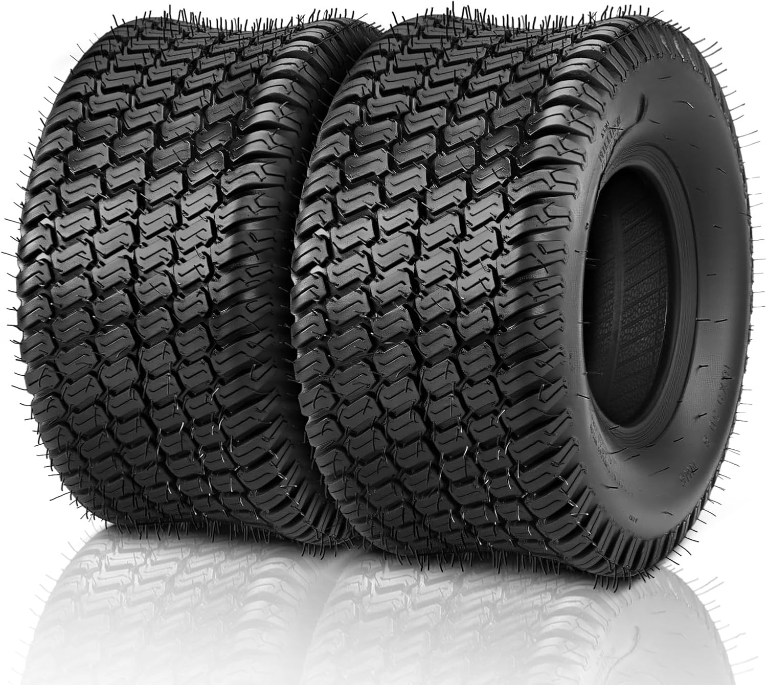 TUFFIOM 20x10.00-8 Lawn Mower Tires 2 Pack, 4PR 20x10x8 Tubeless Lawn Tractor Tires,1190 lbs Capacity Garden Tires, Compatible With Most Lawn & Garden Utility Vehicles