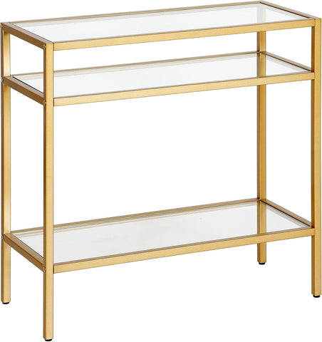 Henn&Hart 24" Side Table, Nightstand, End Table, Gold