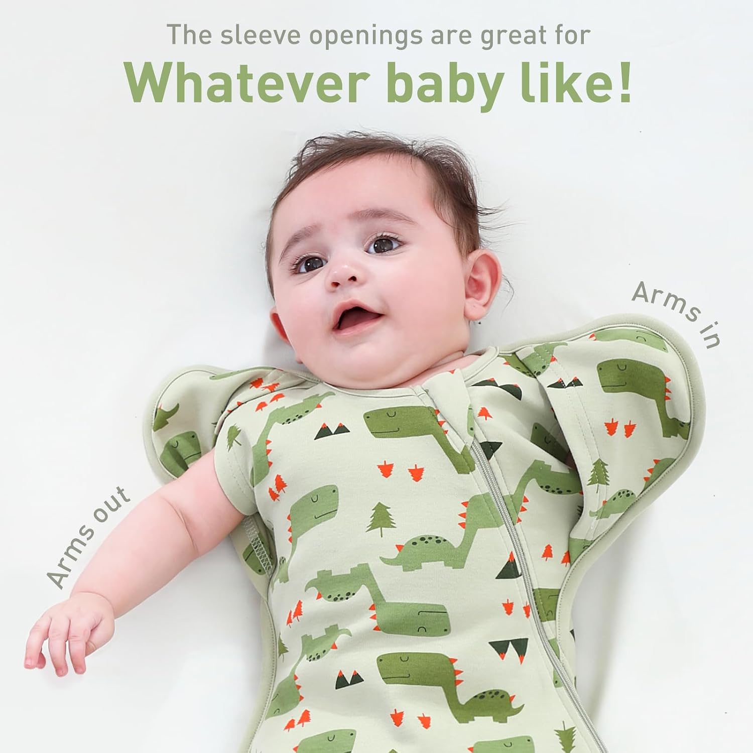 Organic Cotton Baby Sleep Sacks Swaddles 0-3 Months Newborn Boy Girl 2 Pack