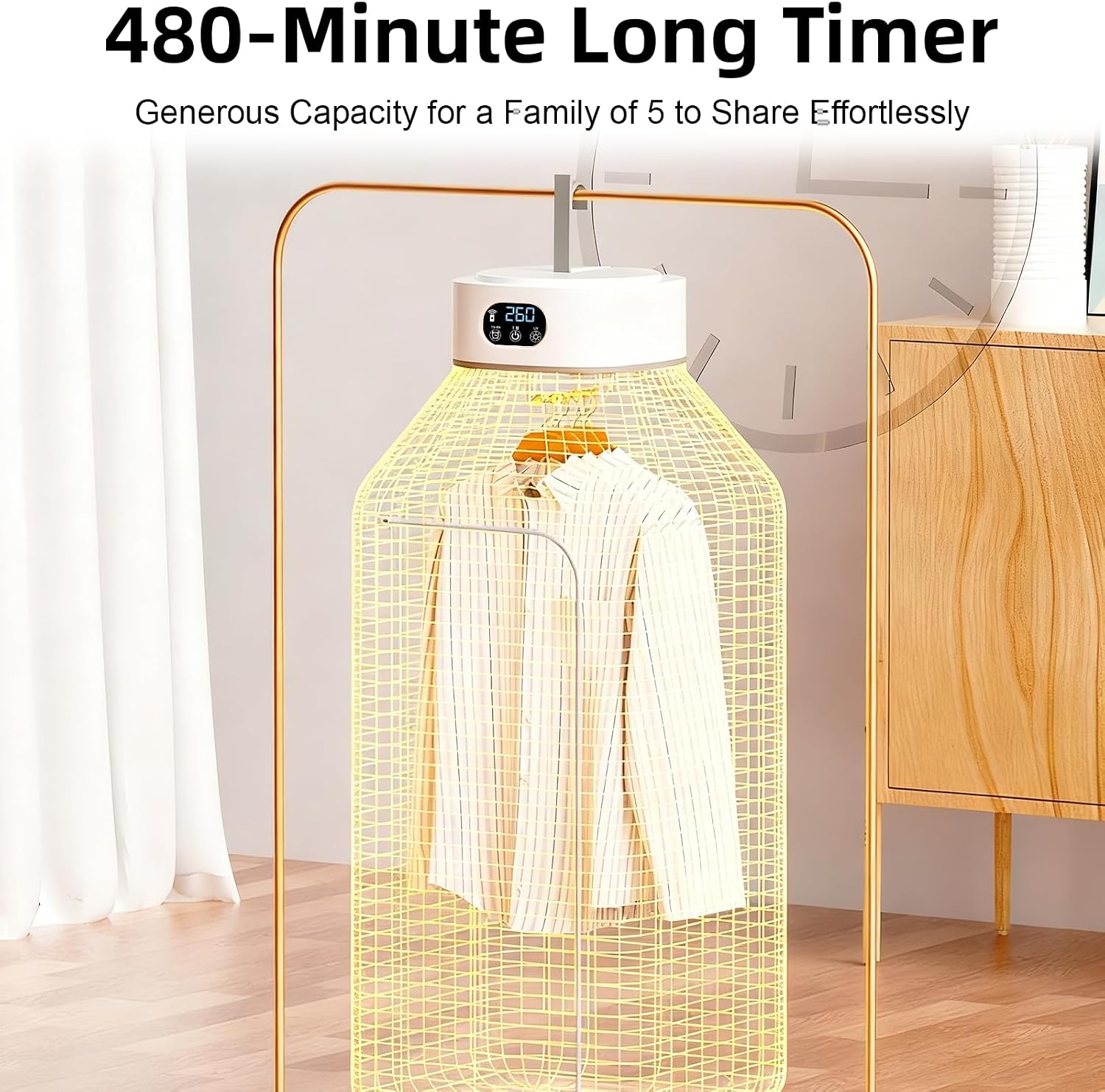 Portable Clothes Dryer, Compact & Foldable Electric Drying Machine for Home, Travel & RV, with Remote Control and Carry Bag