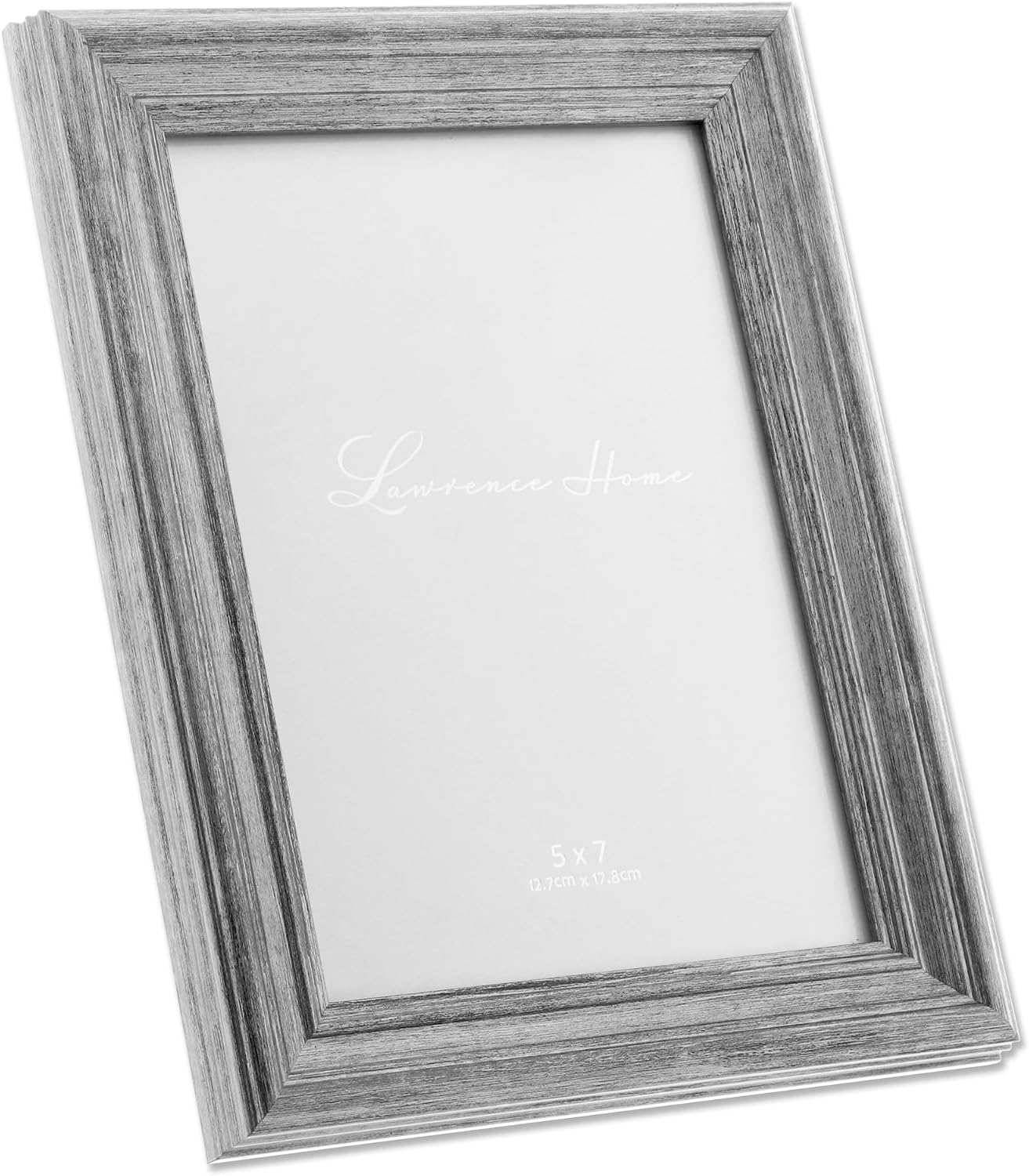 Lawrence Frames Sutter Burnished Picture Frame, Silver, 5x7