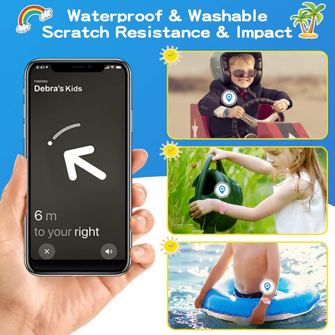 Waterproof Bracelet Compatible with Airtag (1st & 2nd Gen) for Kid - 2 Pack