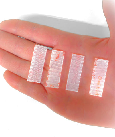 4 Pieces (2 Sets) Mounting Strips for EZ Pass/IPass/IZoom/Sunpass Cars Windshield Toll Transponder Holders Reclosable Fastener Peel and Stick Adhesive Dual Lock Tape Strips