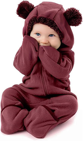 Cuddle Club Fleece Baby Bunting Bodysuit Hoodie, Newborn - 5T