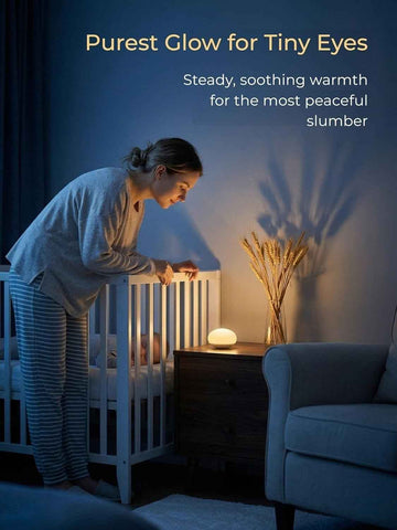 EASZZZ Baby Night Light, Egg Light for Nursery, Flip Design Touch Lamp