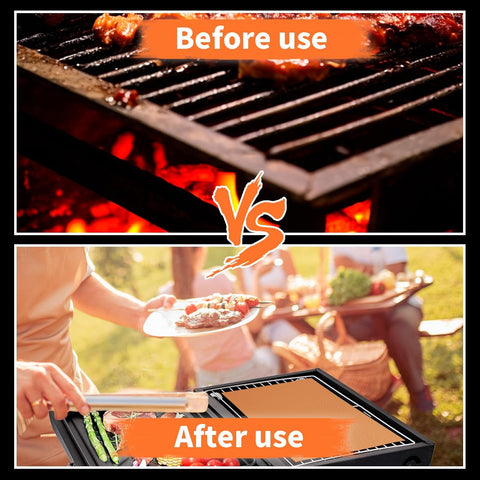 WIBIMEN Grill Mats for Outdoor Grill, Copper 7pcs Grill Mat
