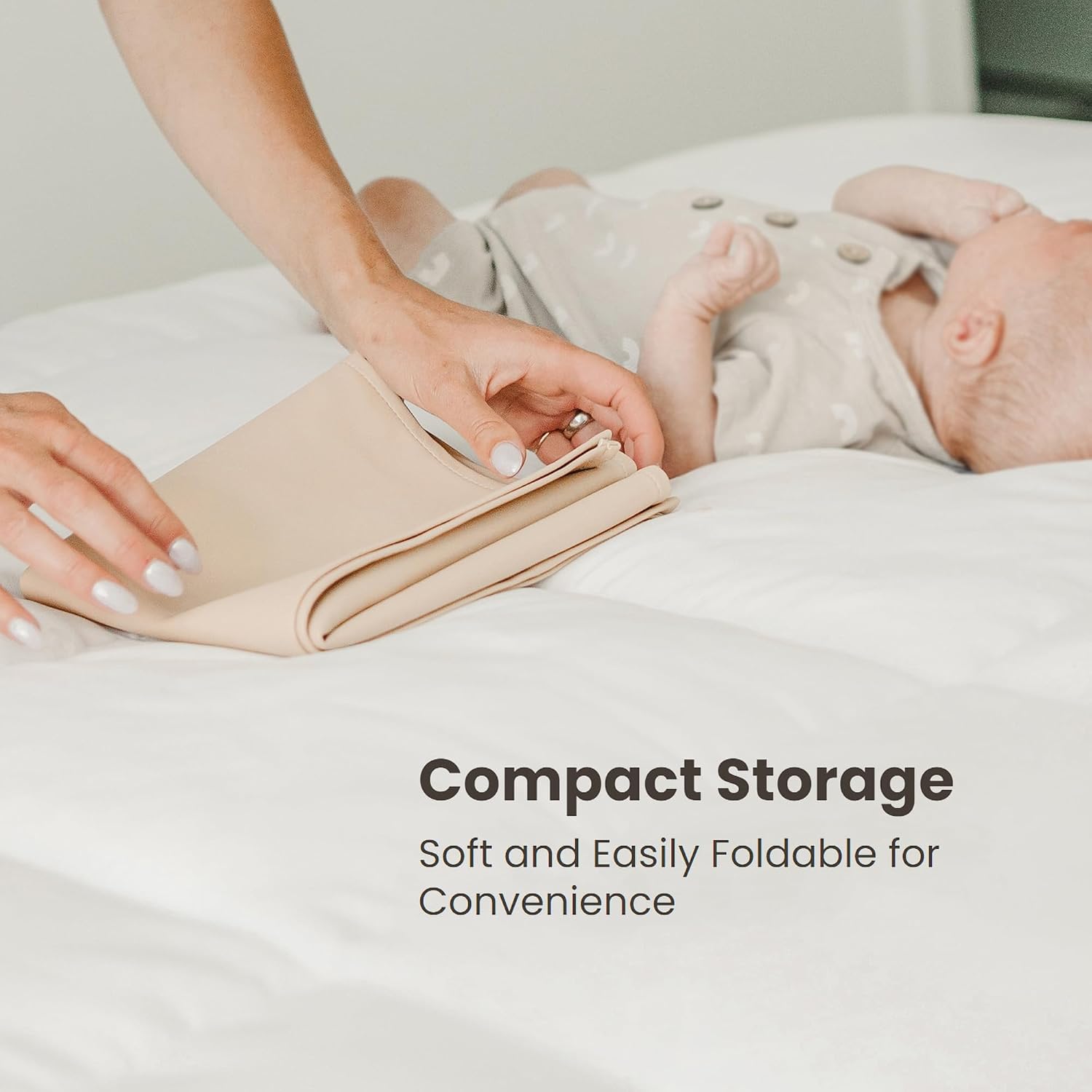 Konssy Faux Leather Waterproof Baby Changing Mat 2 Pack, Regular, 30"x17"