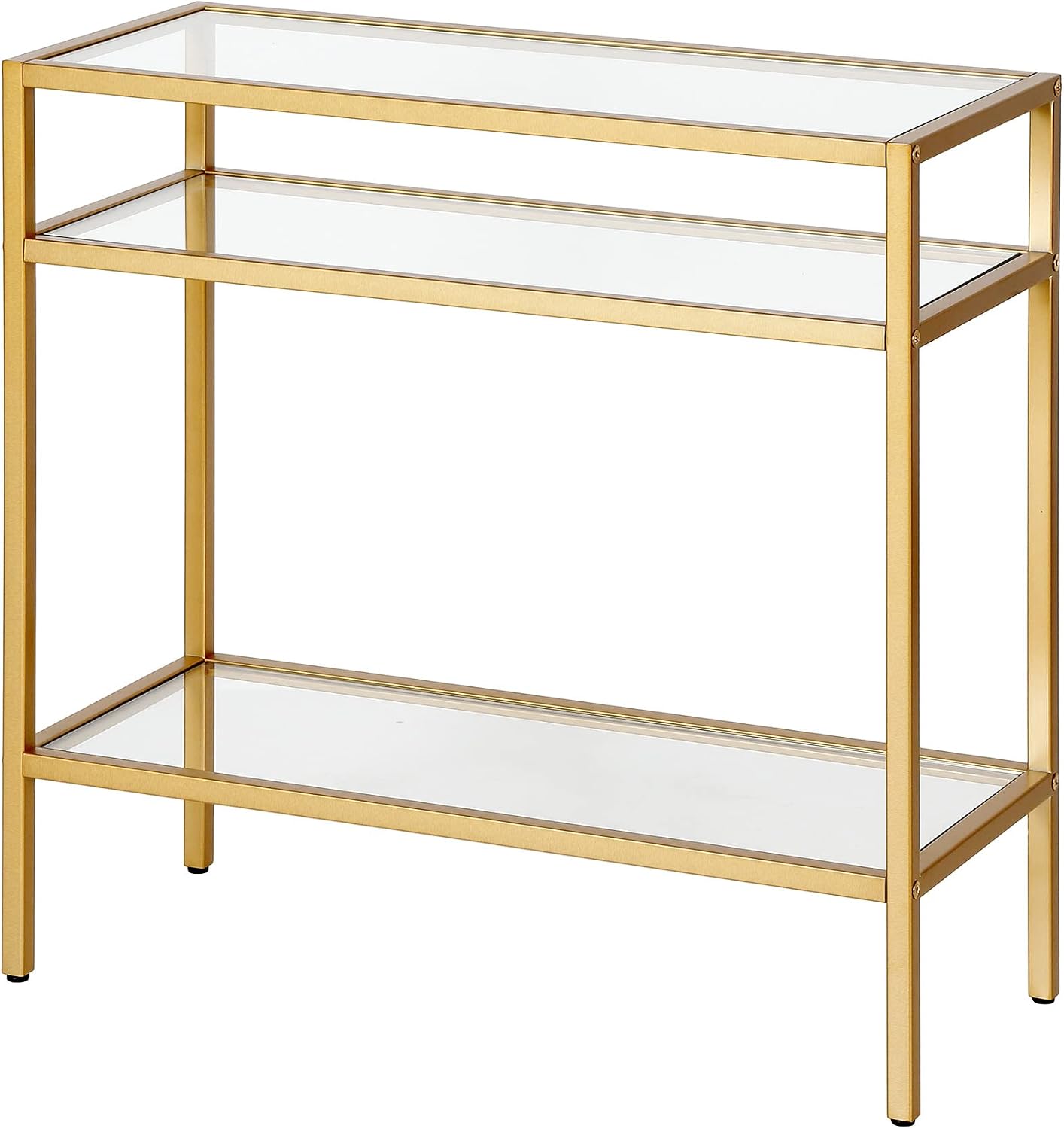 Henn&Hart 24" Side Table, Nightstand, End Table, Gold