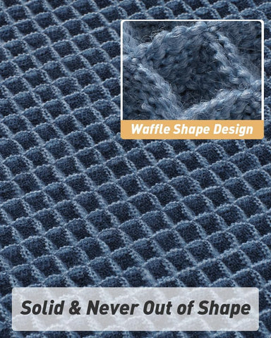 Blue, Quick Dry Washable Bathroom Rugs, Extra Soft Decorative Bath Rugs for Bathroom Floor, Beside Tub and Shower