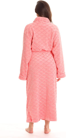 Just Love Velour Kimono Robe Hooded Bath Robes for Women Maxi Length
