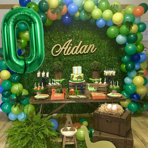 TONIFUL 40 Inch Dark Green Number 0 Balloon Large Foil Birthday Party Decor