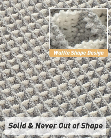 Upgraded Waffle Bath Mat Ultra Absorbent Non Slip Bathroom Mat, 18" x 30"