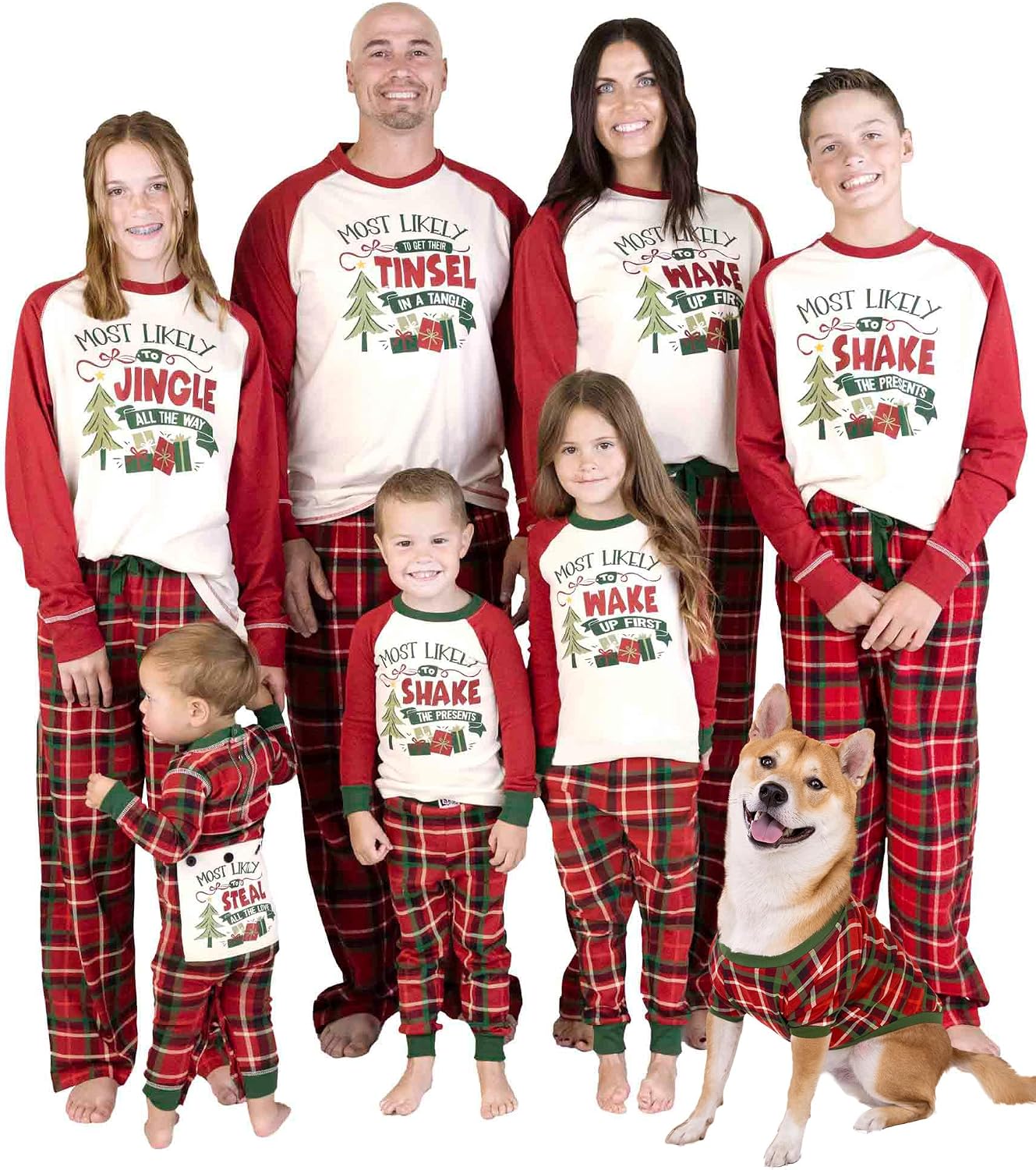 Lazy One Most Likely Matching Christmas PJs, Christmas Pajamas for Family