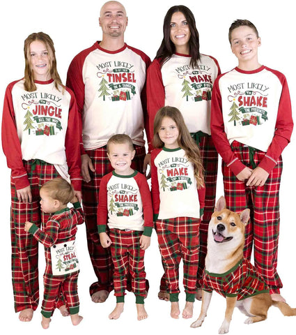 Lazy One Most Likely Matching Christmas PJs, Christmas Pajamas for Family