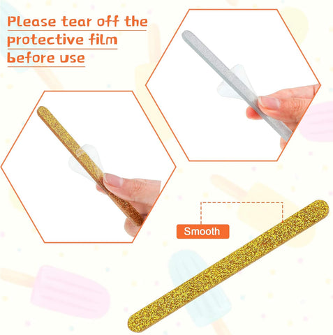 30 Pcs Reusable Acrylic Cakesicle Sticks, 4.5 Inches, Gold, Silver