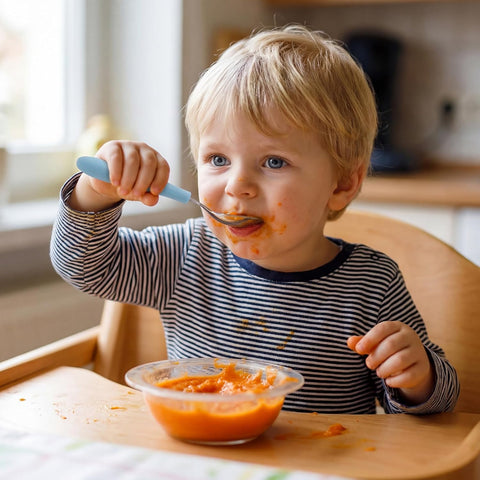 Pimoys Toddler Fork and Spoon Set, 6-Piece Stainless Steel, 3 Colors