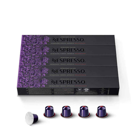 Nespresso Original, Arpeggio Decaffeinato, 50-Count Espresso Coffee Pods | Capsules Dark Roast Pack of 1