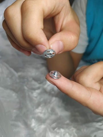 120 Sets 3 Sizes Sew On Snap Buttons Metal Fastener Press for Sewing Clothing Silvery (8mm 10mm 13mm)