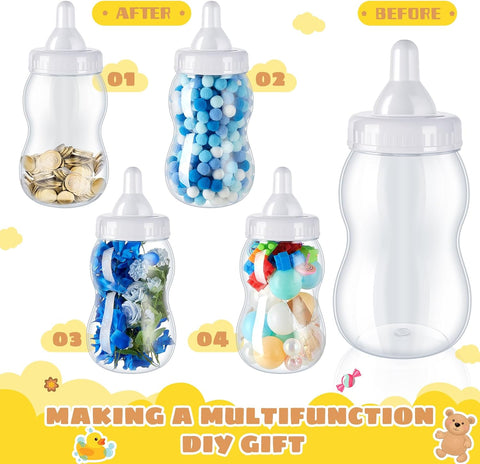 Tessco for you 2 Pcs 13in Jumbo Baby Bottle Bank Baby Shower, White