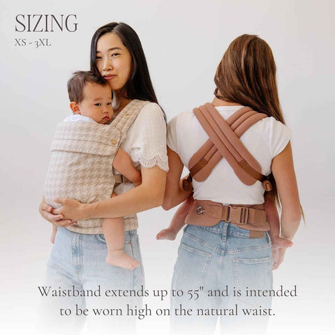 Mabē Monarch Ergonomic Baby Carrier – Premium Cotton Soft Structured Newborn to Toddler Carrier with Hip-Healthy Design, 3 Carry Positions (9-46 lbs), Lightweight & Breathable, (Dream Wash Denim)