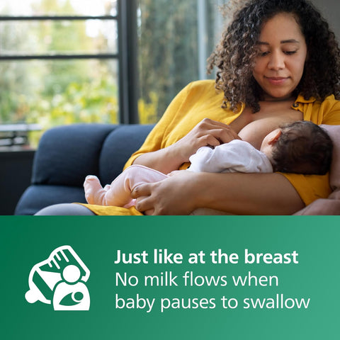 Philips Avent Natural Glass Baby Bottles, Slow Flow, 4 oz, BPA-Free, 4-Pack