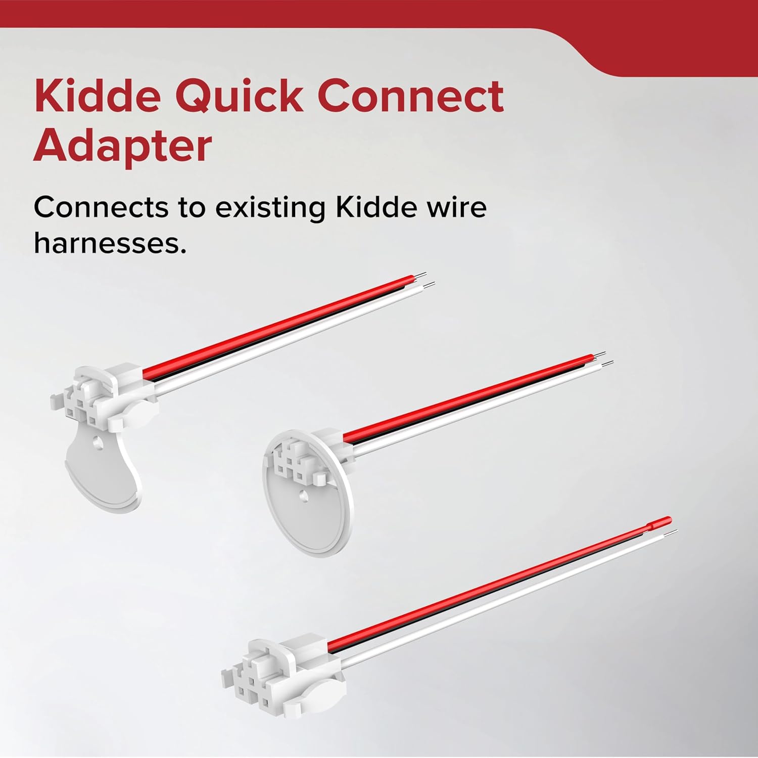 Kidde Quick Connect Smoke Detector Adapter Plug, Smoke Alarm Wiring Harness, Compatible with Kidde Hardwired Smoke, Carbon Monoxide, & Combination Smoke & Carbon Monoxide Detectors