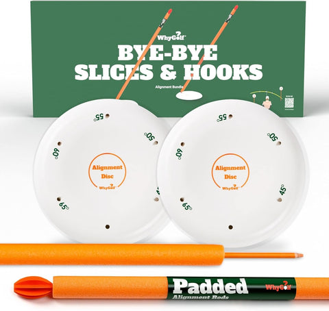WHYGOLF Alignment Discs & Padded Golf Alignment Rods