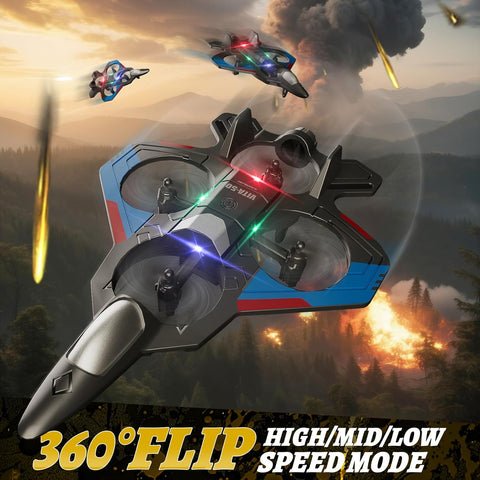 4DRC RC Planes Remote Control Airplanes for Kids, Foam Remote Control Planes for Kids Adults Beginners, Remote Control Helicopter Fighter Jet Drones for Kids Adults, 360° Flip Easy to Fly
