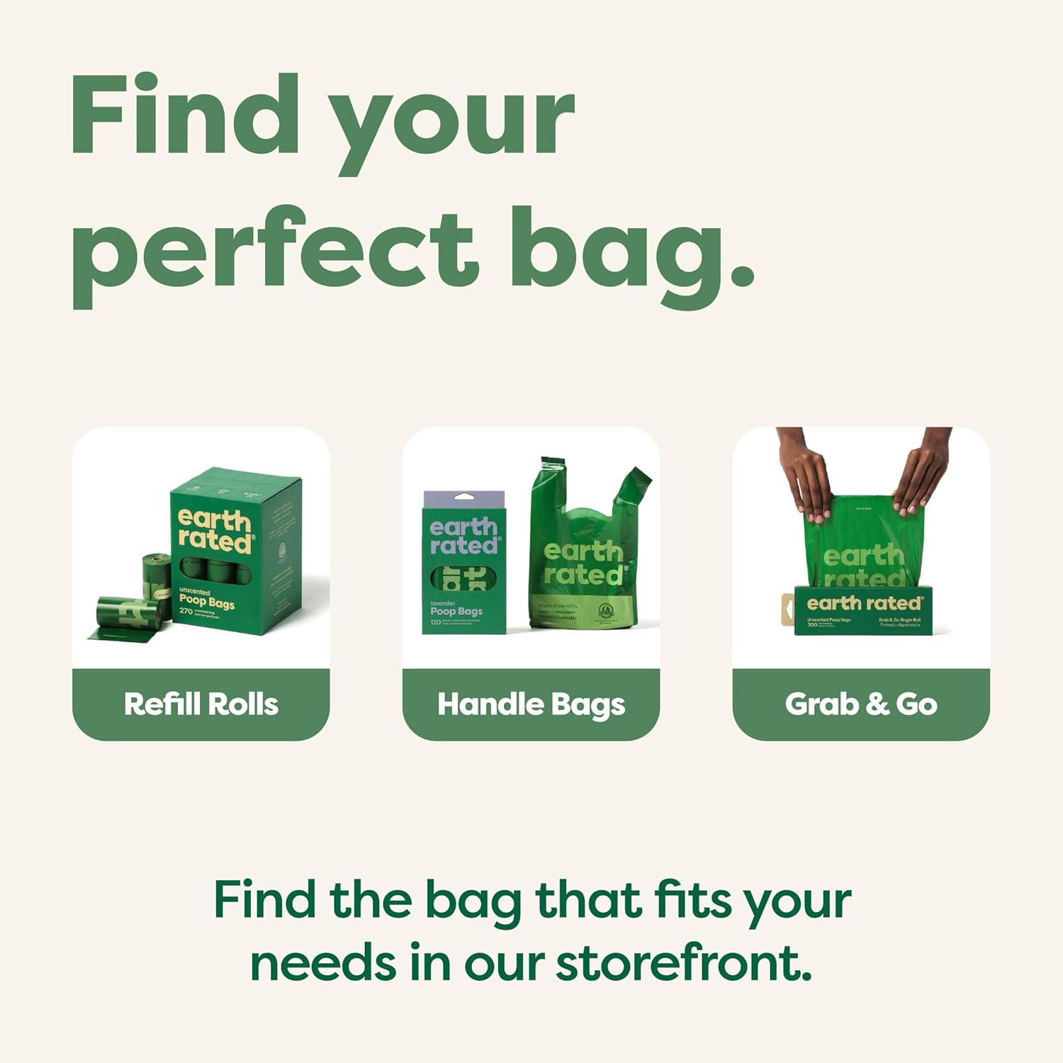 Earth Rated Dog Poop Bags on Refill Rolls, 270 Bags, Lavender
